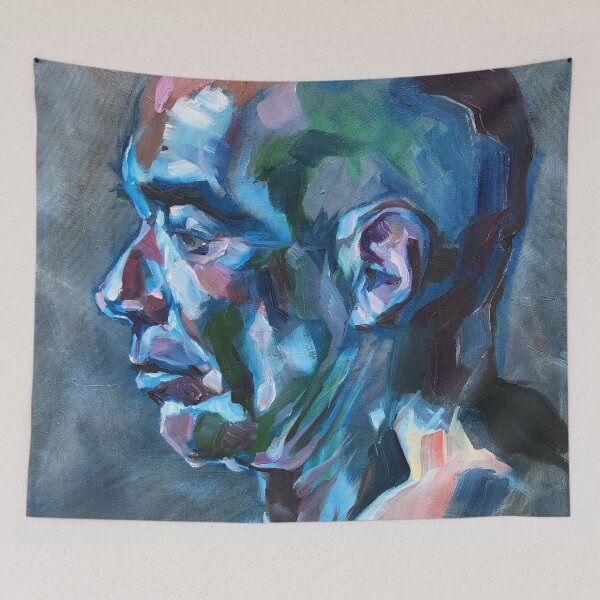 Item preview, Blue Man a Portrait Painting designed and sold by jeff-jones.