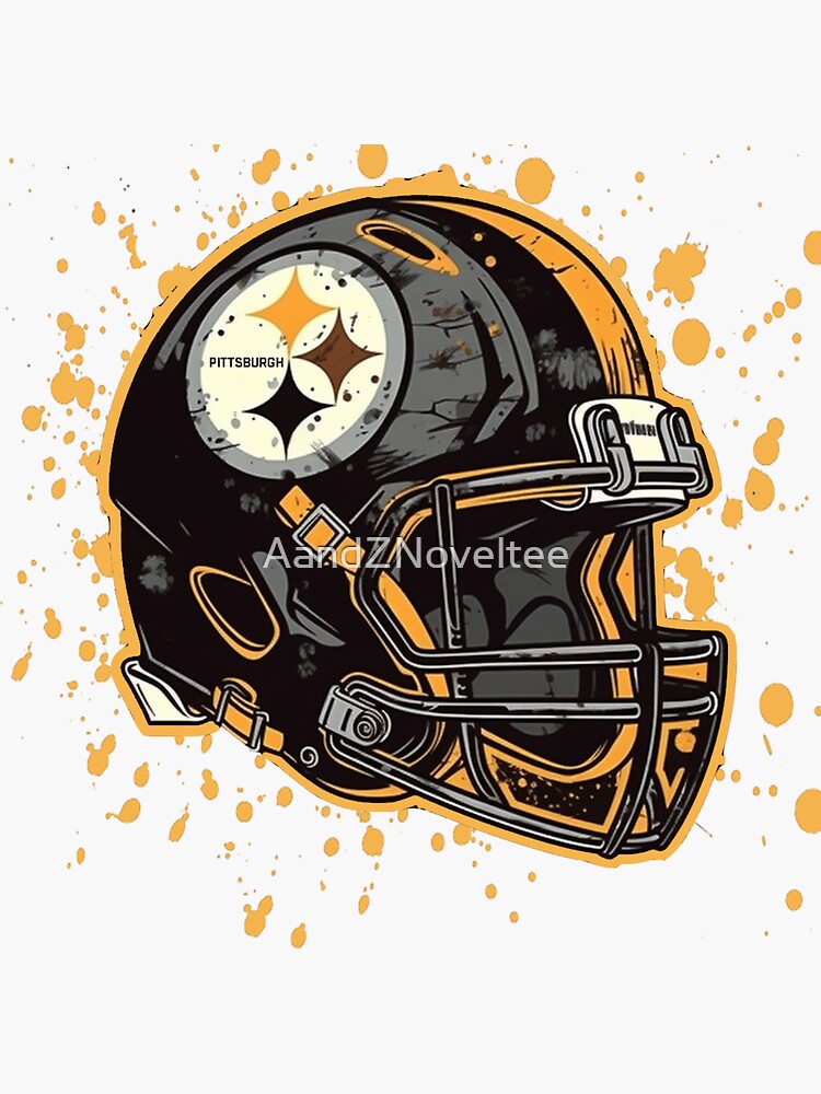 Pittsburgh Steelers Helmet Drip Framed Canvas