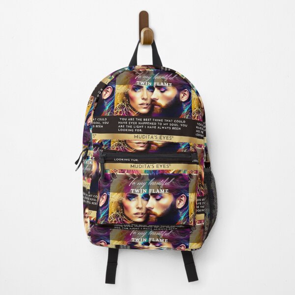 Item preview, "You are the best thing" Romantic Colorful AI Twin Flame Couple Sticker designed and sold by MuditasEyes.