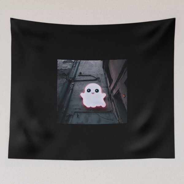 Item preview, Neon light on urban wall: pink ghost  designed and sold by Reinvention.