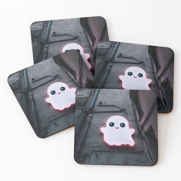 Item preview, Neon light on urban wall: pink ghost  designed and sold by Reinvention.
