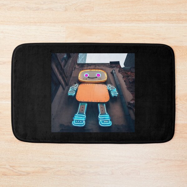Item preview, Neon light on urban wall: happy robot designed and sold by Reinvention.
