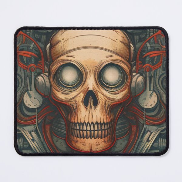 Item preview, Skull in a machine rock & roll art designed and sold by Bill Makatowicz.