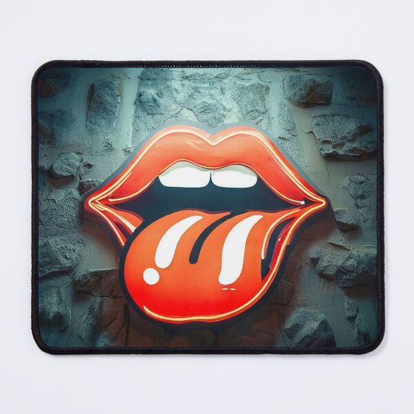 Item preview, Neon light on urban wall: tongue and lips  designed and sold by Reinvention.
