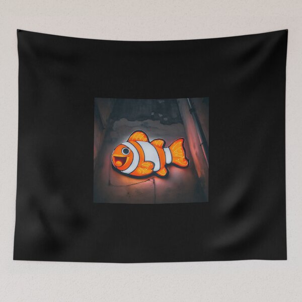 Item preview, Neon light on urban wall: clownfish  designed and sold by Reinvention.