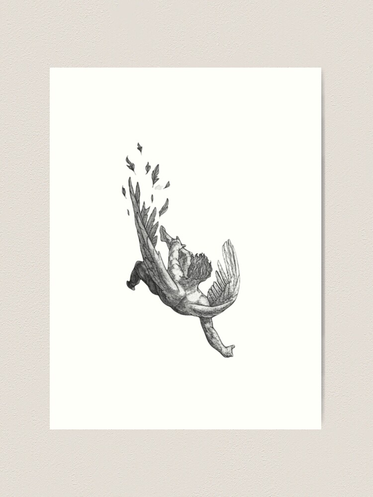 Design representing the fall of Icarus Art Board Print for Sale by  TitoStyle