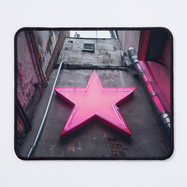 Item preview, Neon light on urban wall: pink star  designed and sold by Reinvention.