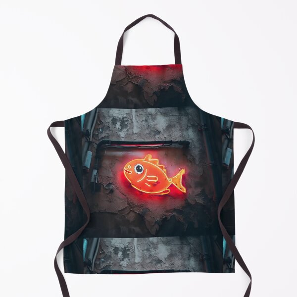 Item preview, Neon light on urban wall: red goldfish designed and sold by Reinvention.