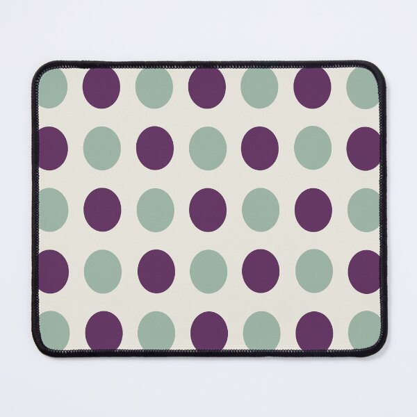 Item preview, MUTED GREEN, AUBERGINE PURPLE and CREAM Symmetrical POLKA DOTS  designed and sold by RachelMacht.