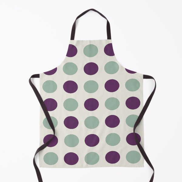 Item preview, MUTED GREEN, AUBERGINE PURPLE and CREAM Symmetrical POLKA DOTS designed and sold by RachelMacht.