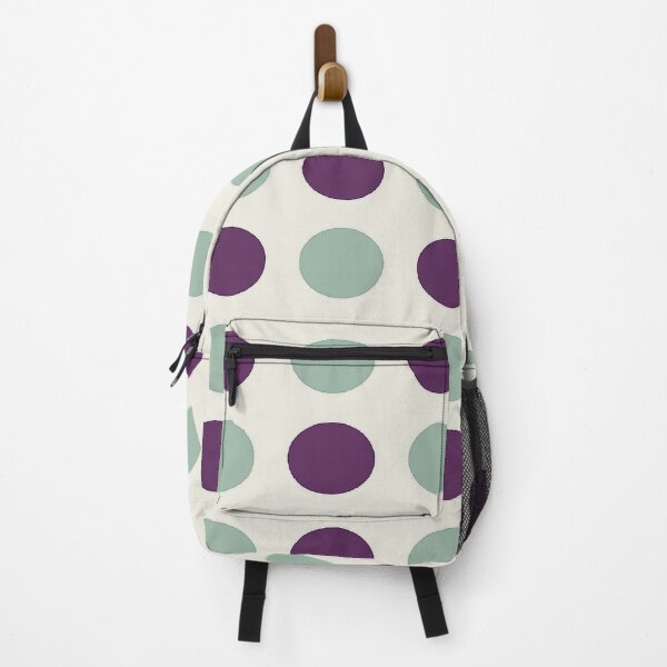 Item preview, MUTED GREEN, AUBERGINE PURPLE and CREAM Symmetrical POLKA DOTS  designed and sold by RachelMacht.