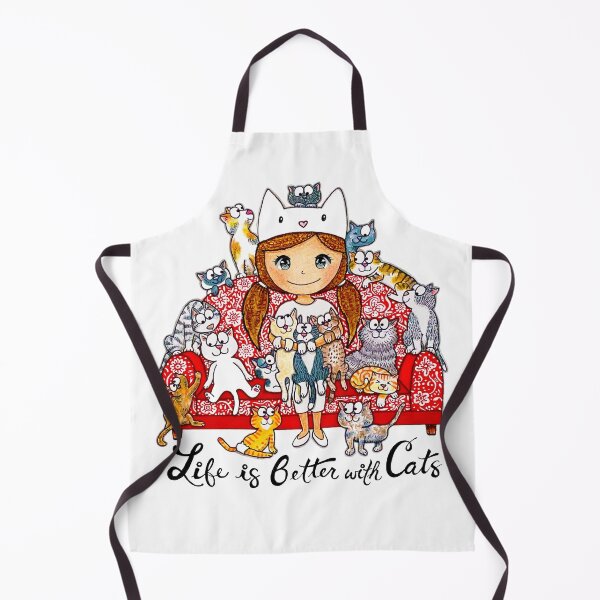 Item preview, #2 LIFE IS BETTER WITH CATS (Red Couch) designed and sold by nekokokeshi.