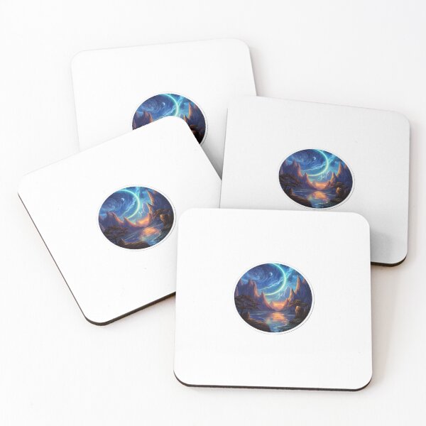 Item preview, Dreamy Fantasy Space Landscape Sticker designed and sold by sgonzalez1996.
