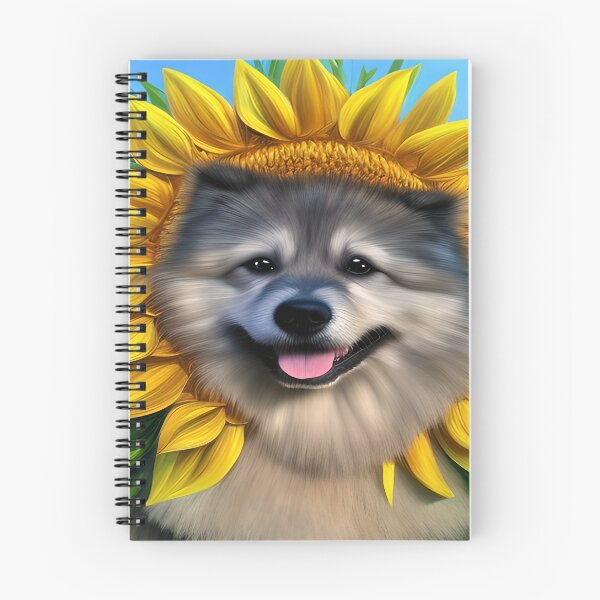 Item preview, Summer Keeshond Wearing A Sunflower Hat designed and sold by ZenEverAI.