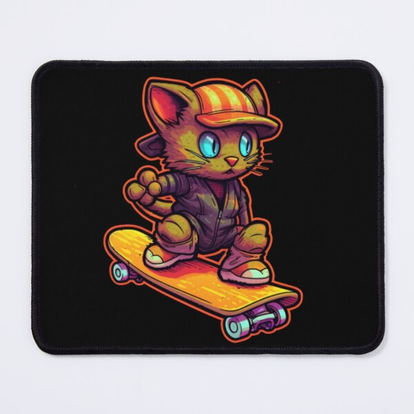 Item preview, Cat On Skateboard designed and sold by FuelForTheSoul.