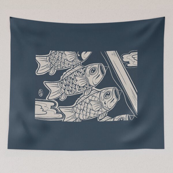 Item preview, Koi nobori carp kite drawing designed and sold by SD-Din.