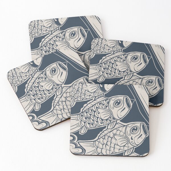 Item preview, Koi nobori carp kite drawing designed and sold by SD-Din.