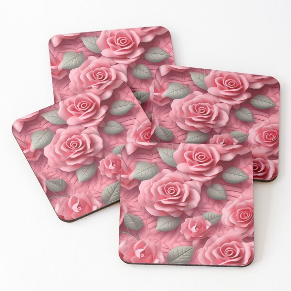 Item preview, 3D Pink Roses Floral designed and sold by CoputerEasel.