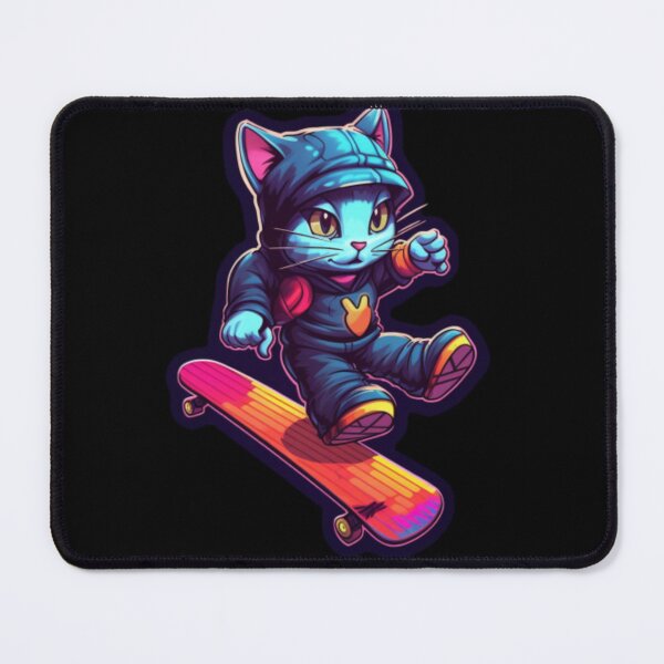 Item preview, Dabbing cat on skateboard Sticker designed and sold by FuelForTheSoul.