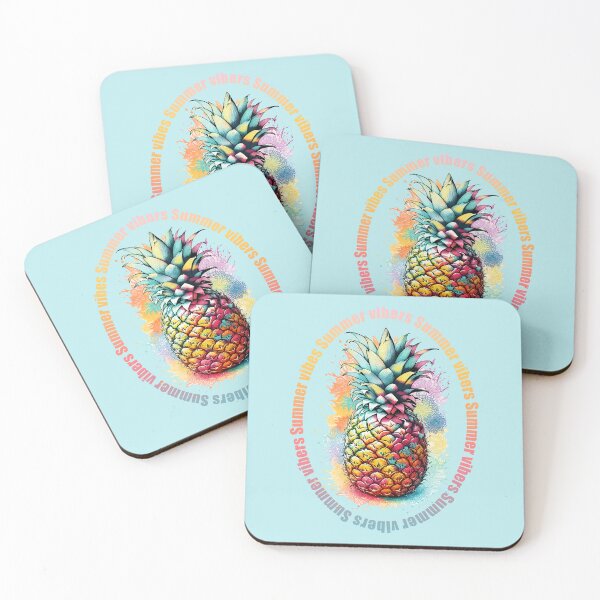 Item preview, Sweet Pineapple watercolor, quote for summer vibes, summer pineapples fruits designed and sold by Collagedream.