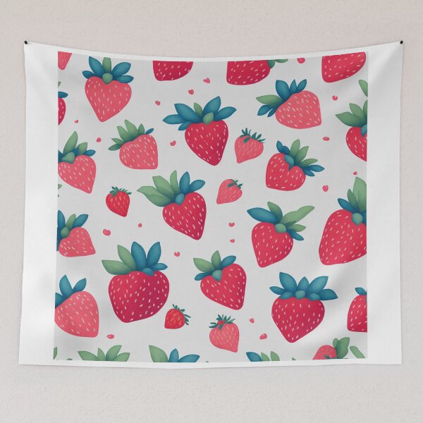 Item preview, Strawberry Pattern designed and sold by PawsAndCoffeeCo.