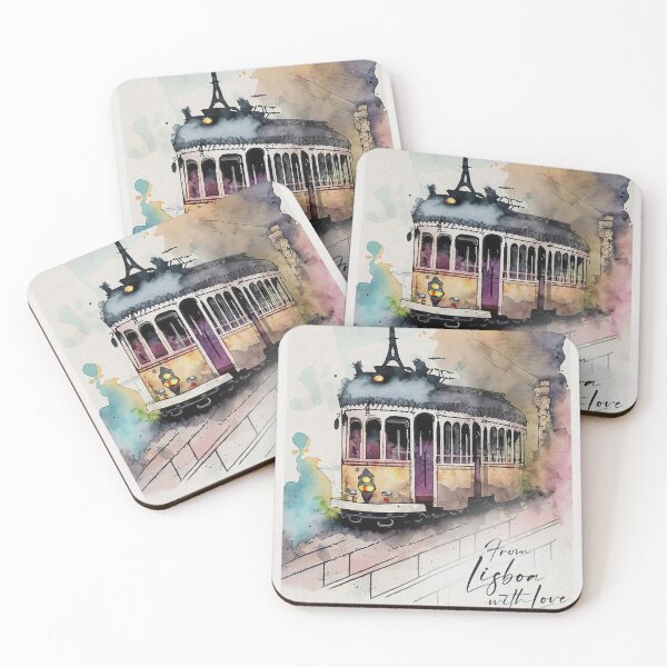 Item preview, Lisbon Tram - Cities and Places - Watercolor Collection designed and sold by monkeybusiness.pt.