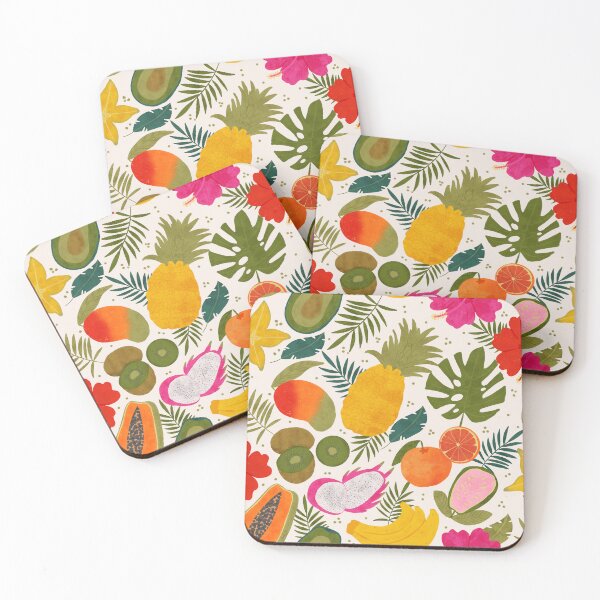 Item preview, Vibrant Tropical Fruits and plants designed and sold by maddydoodlesoup.
