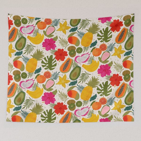 Item preview, Vibrant Tropical Fruits and plants designed and sold by maddydoodlesoup.