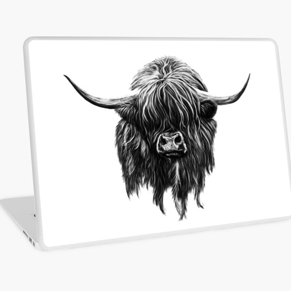Scottish Highland Cow Laptop Skin
