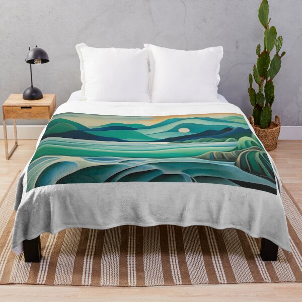 Item preview, Mid Century Modern Beach Landscape designed and sold by ColorFlowArt.