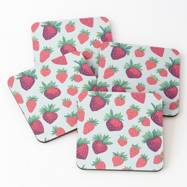 Item preview, Strawberry Pattern designed and sold by PawsAndCoffeeCo.