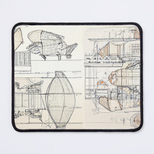 Item preview,  Da Vinci style giant fish fantasy blueprint  designed and sold by SimpleWallArt.