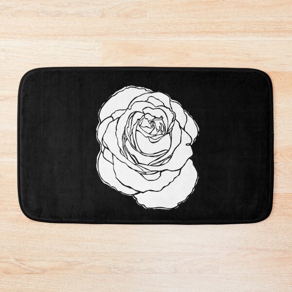 Item preview, Cottage Core, White Rose Outline designed and sold by badlydrawnbabe.