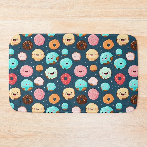 Item preview, Cute happy cartoon donuts designed and sold by Pinkbirdie.