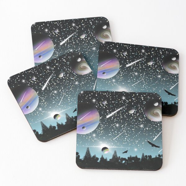 Item preview, The night sky over a treeline designed and sold by Big-Dave-4967.