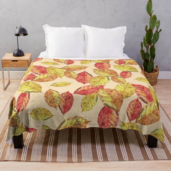 Item preview, Autumn Cherry Leaves Pattern - Hand Painted Watercolor designed and sold by maddydoodlesoup.