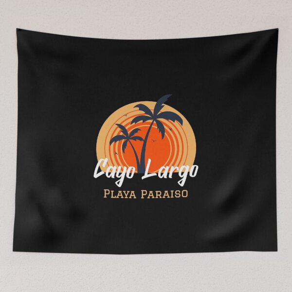 Item preview, Cayo Largo Del Sur Playa Paraiso Palm Tree Beach Sunset Design designed and sold by RektRepublic.