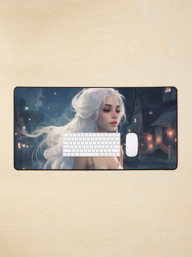 Thumbnail 1 of 5, Mouse Pad, Slumberhaven - Luna, The Goddess of Dreamweaving designed and sold by HummingbirdIA.