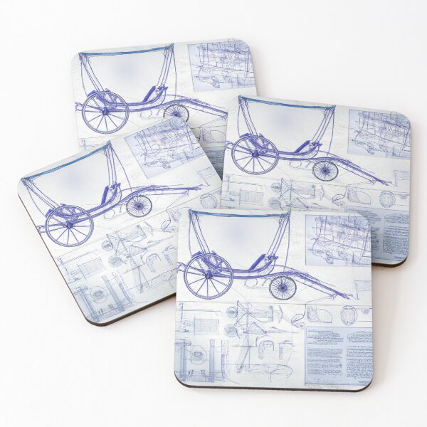 Item preview,  Da Vinci style carriage fantasy blueprint  designed and sold by SimpleWallArt.