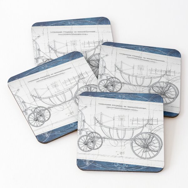 Item preview,  Da Vinci style carriage fantasy blueprint  designed and sold by SimpleWallArt.