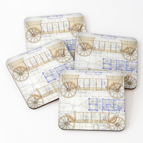 Item preview,  Da Vinci style carriage fantasy blueprint  designed and sold by SimpleWallArt.