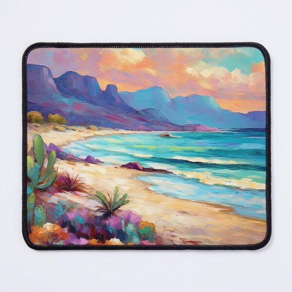 Item preview, Colorful Desert Beach Landscape  designed and sold by ColorFlowArt.