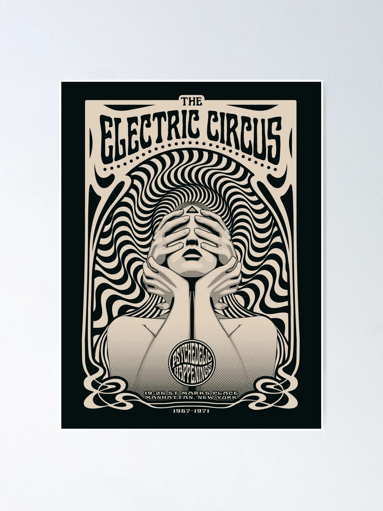 Electric Circus Psychedelic Sixties Poster