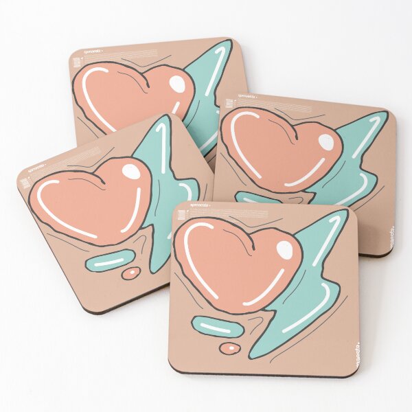 Item preview, Orange Turquoise Heart Love Icon in Motion designed and sold by spmaestax.