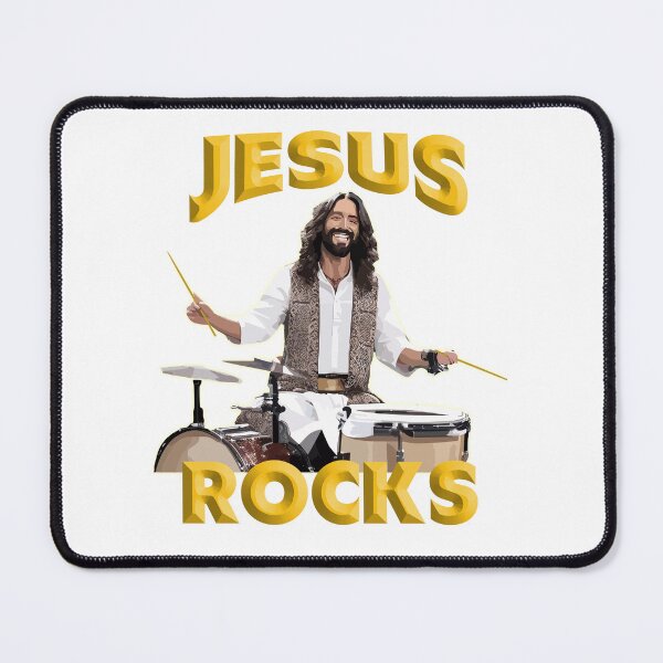 Item preview, Jesus Rocks Jesus Playing Drums designed and sold by DonnaPeaches.