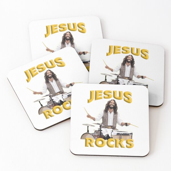 Item preview, Jesus Rocks Jesus Playing Drums designed and sold by DonnaPeaches.