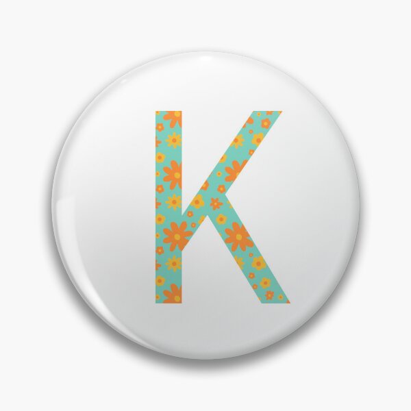 Item preview, Orange and Yellow Flower Print “K” designed and sold by Heids953.