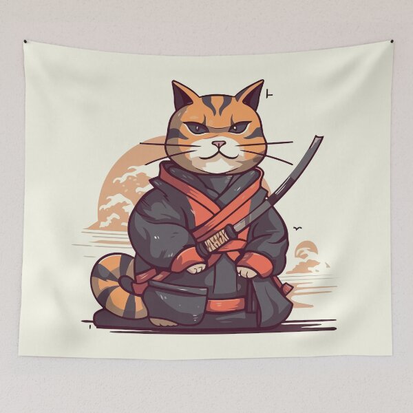 Item preview, Samurai Cat designed and sold by Amir Faysal.