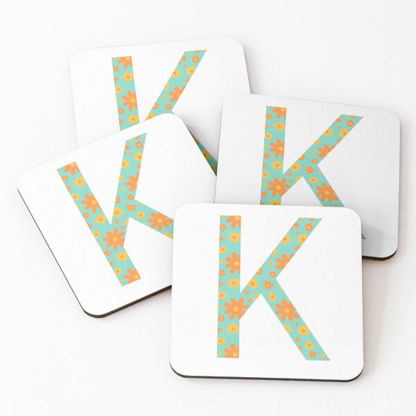 Item preview, Orange and Yellow Flower Print “K” designed and sold by Heids953.