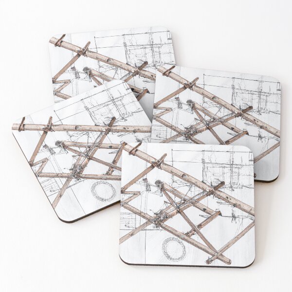 Item preview,  Da Vinci style catapult fantasy blueprint  designed and sold by SimpleWallArt.